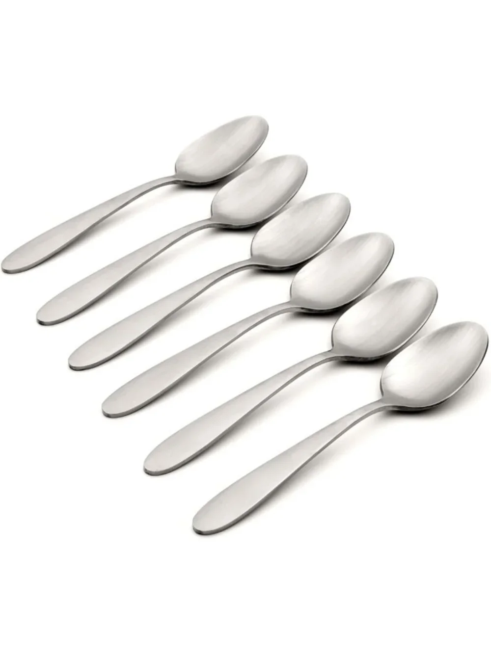 Everyday Flatware Set of 6 - Stainless Steel Dinner Spoons, Service for 6